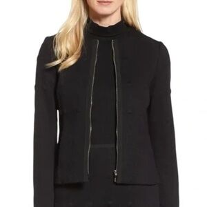 Hugo Boss Kanelli Black Jacquard Knit  Jacket